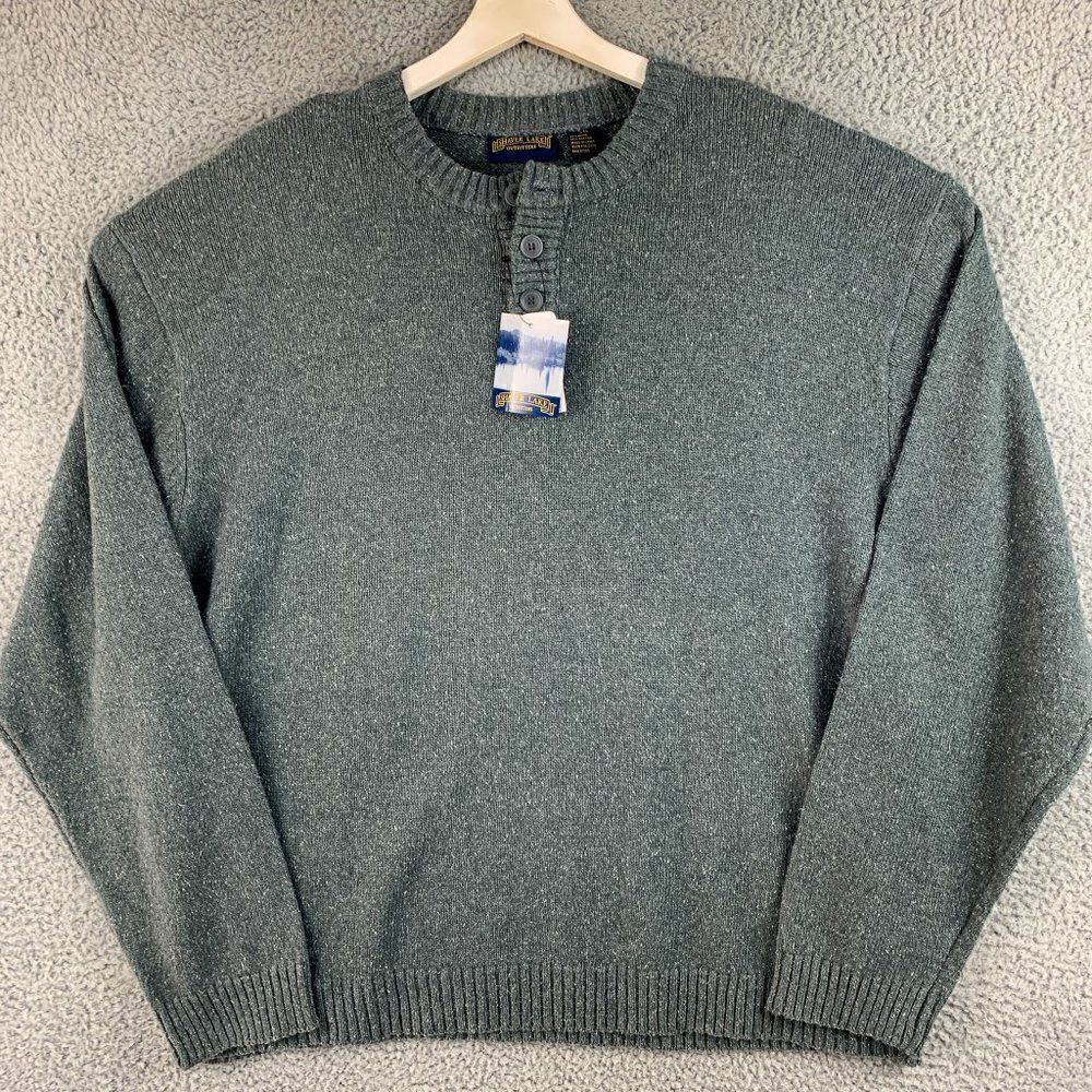 Shaver Lake Outfitters Henley Sweater Mens‎ XXL NEW Gray Remie Outdoor Camp Hike
